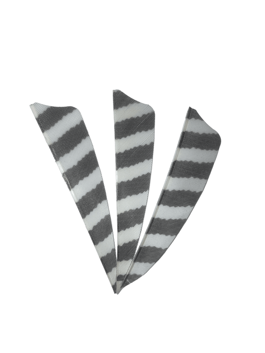 Badass Archery Barred Right Wing Feathers - 36 Pack
